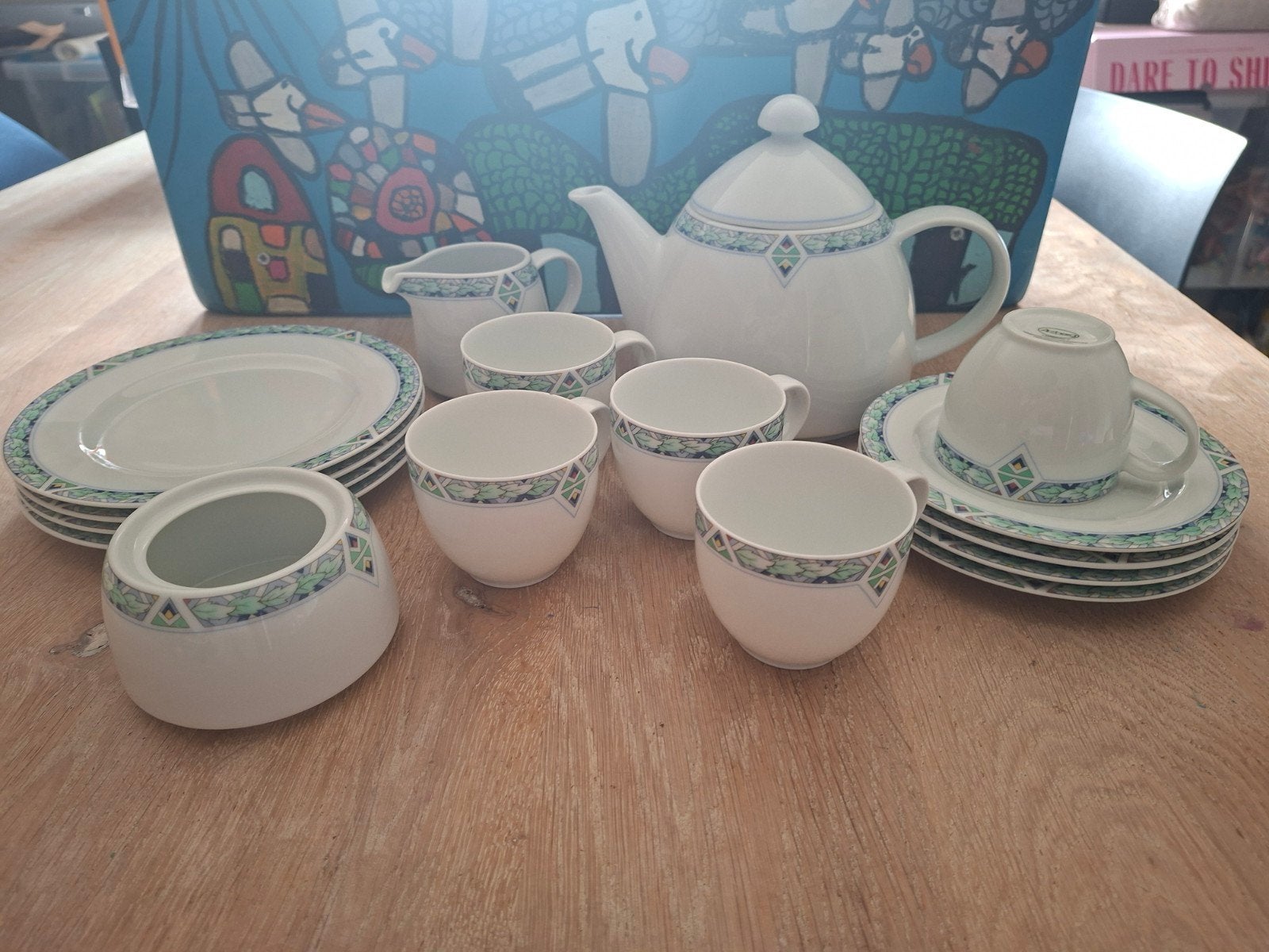 Arzberg theeservies met extra theekopje, Ophalen of Verzenden
