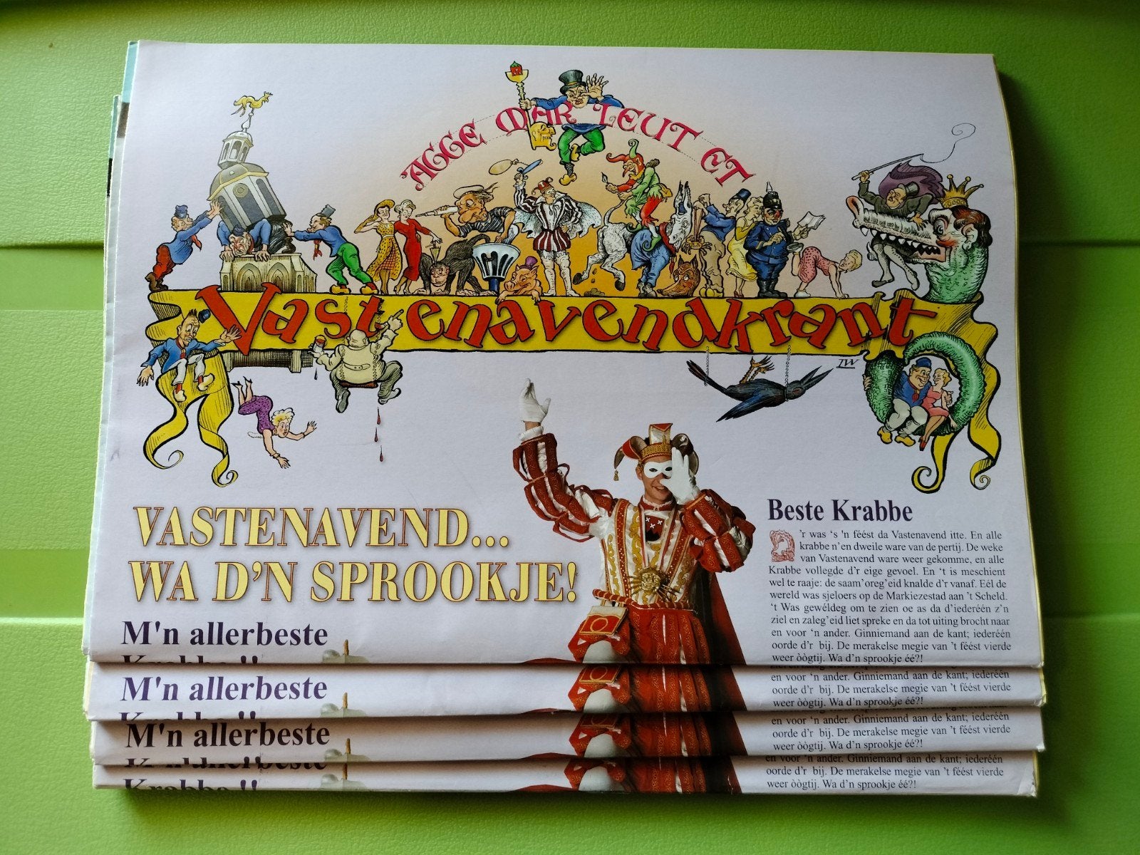 Vastenavend Krant 2007, Ophalen, Gelezen, Krant