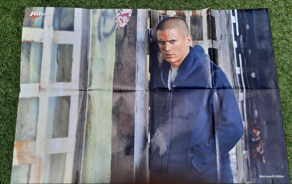 Grote Poster Hitkrant 2009 Wentworth Miller / Lisa Lois, Ophalen of Verzenden, Gebruikt, A1 t/m A3, Film en Tv