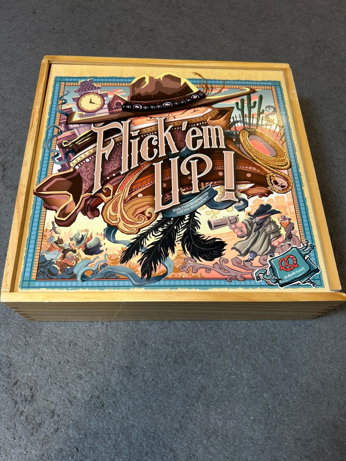 Flick em up! cowboyspel wooden box editie, Ophalen of Verzenden, Zo goed als nieuw