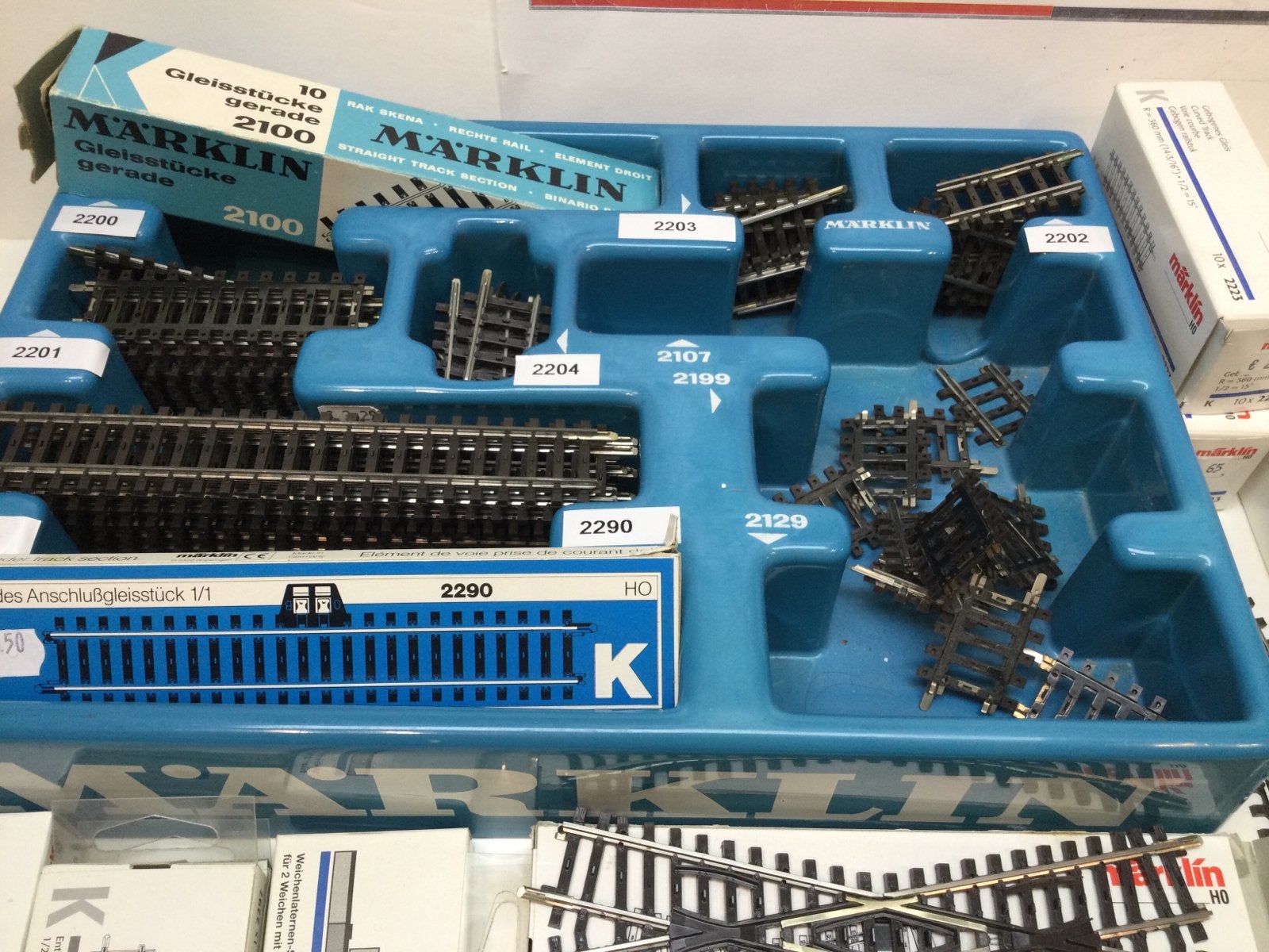 KAVEL Marklin K rails 100 st., Wisselstroom, Rails, Ophalen of Verzenden, Zo goed als nieuw