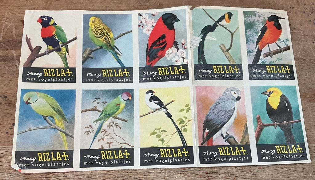 Oude rizla vloei reklame lucifermerken, Ophalen of Verzenden, Gebruikt, Luciferdoosjes of -merken