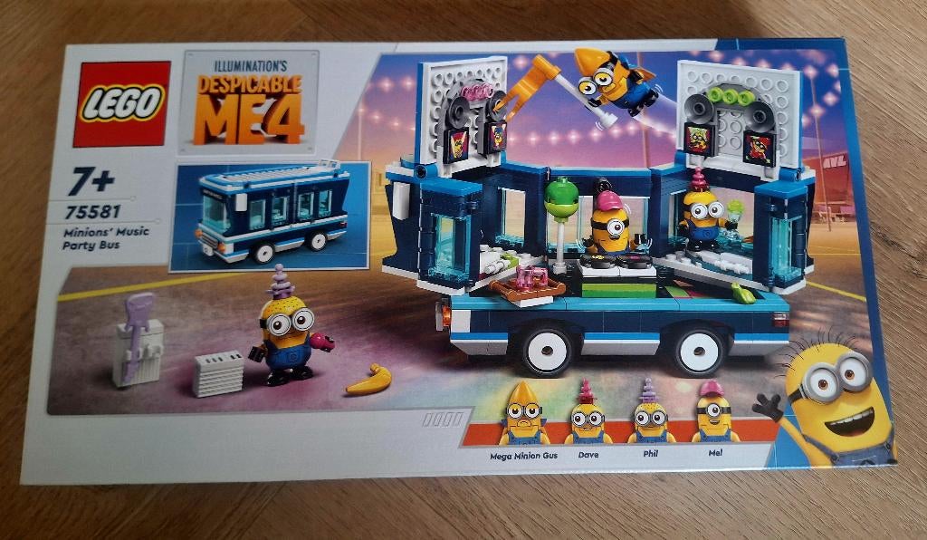 LEGO Despicable Me 4 Muzikale feestbus van de Minions 75581, Overige thema's, Nieuw, Ophalen of Verzenden, Complete set