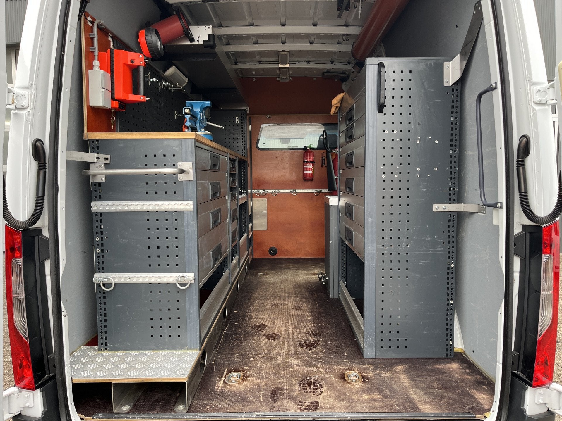 Mercedes-Benz Sprinter 314 CDI L2H2 Werkplaats Omvormer Trek, Automaat, Dealer onderhouden, Gebruikt, Wit