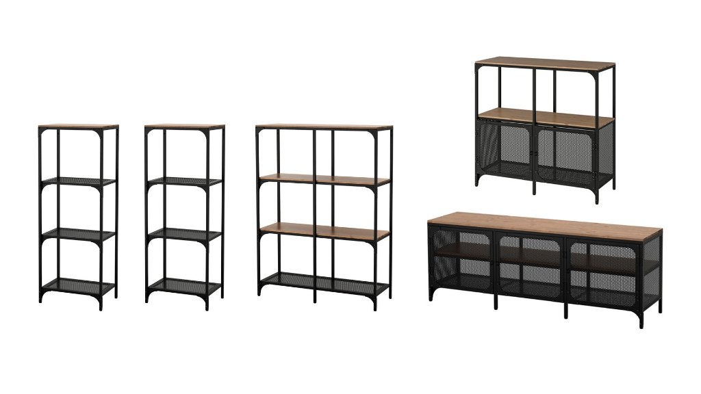 FJALLBO | Industrieel | IKEA | Dressoir | Stellingkast, Ophalen, Zo goed als nieuw