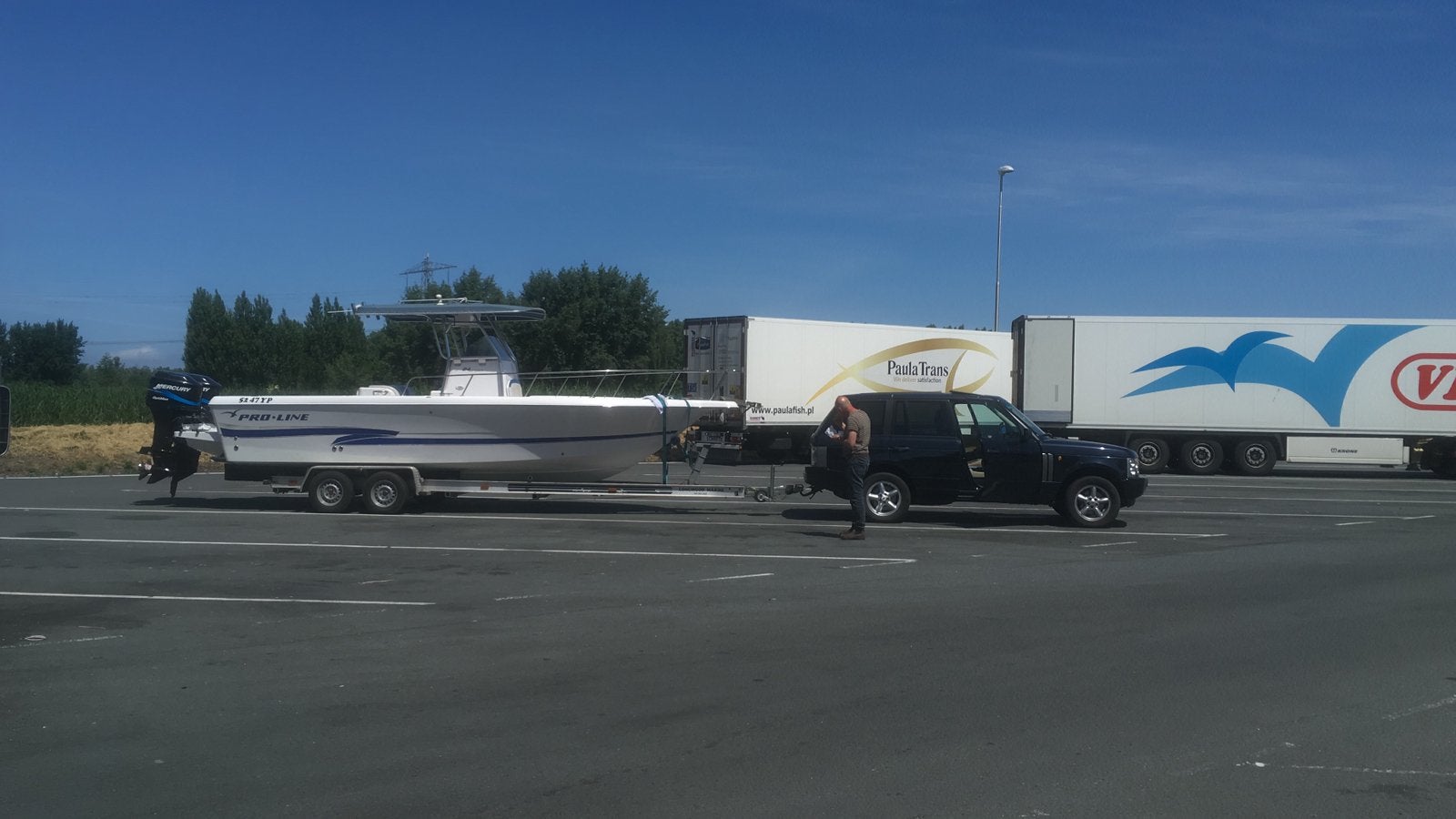 Pro Line Sport met 2x 150pk Mercury en gekeurde trailer, Watersport en Boten, Ophalen, Overige merken, Gebruikt, 200 pk of meer
