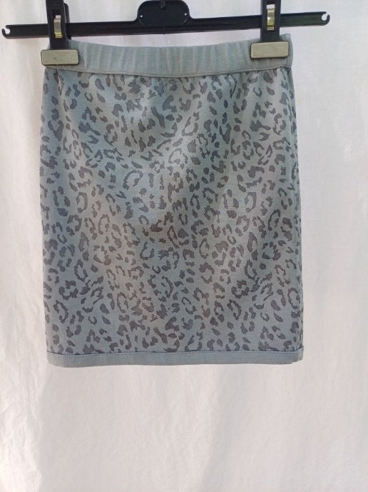 Stoere grijze rok met luipaard print mt 122, Meisje, ., Ophalen of Verzenden, Zo goed als nieuw