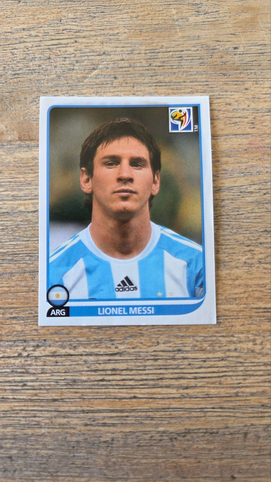 Lionel Messi Panini WK 2010 Zuid-Afrika Sticker #122, Verzamelen, Ophalen of Verzenden