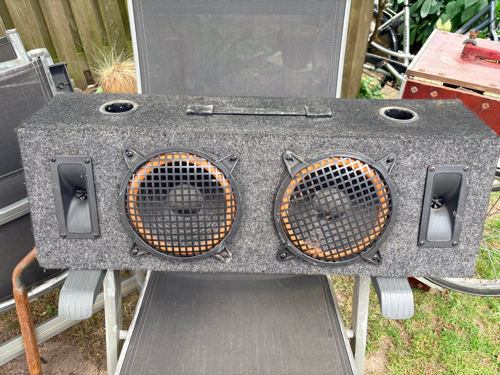 Speakerbox met 2 speakers en tweeters, Gebruikt, Overige typen, Basreflex, Minder dan 60 watt