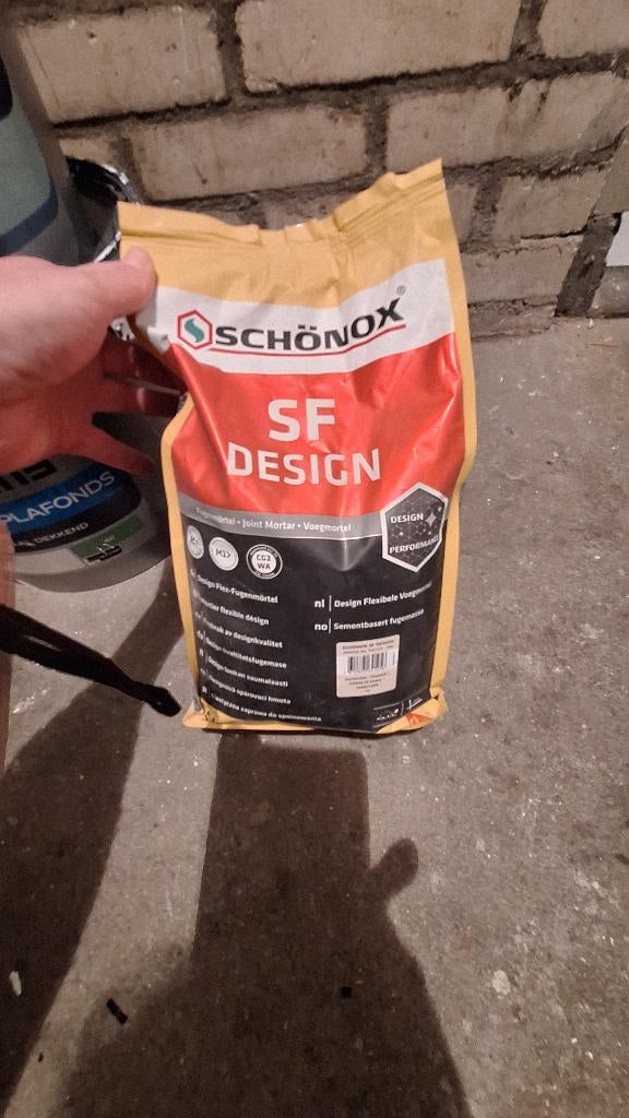 SCHÖNOX SF DESIGN voeg kleur zandsteen 5 kg, Ophalen, Overige materialen, Wandtegels, Nieuw
