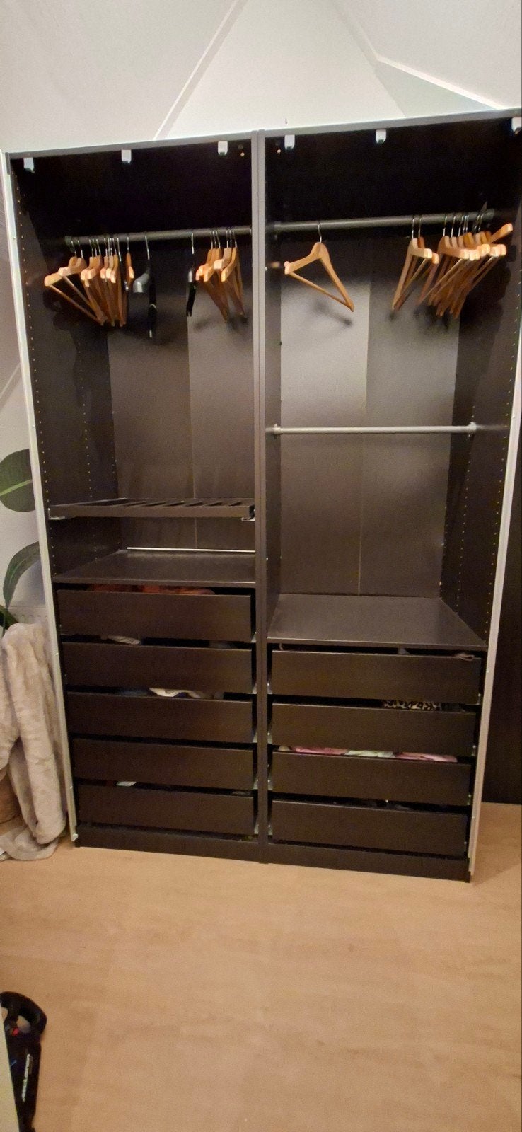 Pax kledingkast met schuifdeuren  - Donkerbruin, Huis en Inrichting, Ophalen, 100 tot 150 cm, 200 cm of meer, Zo goed als nieuw