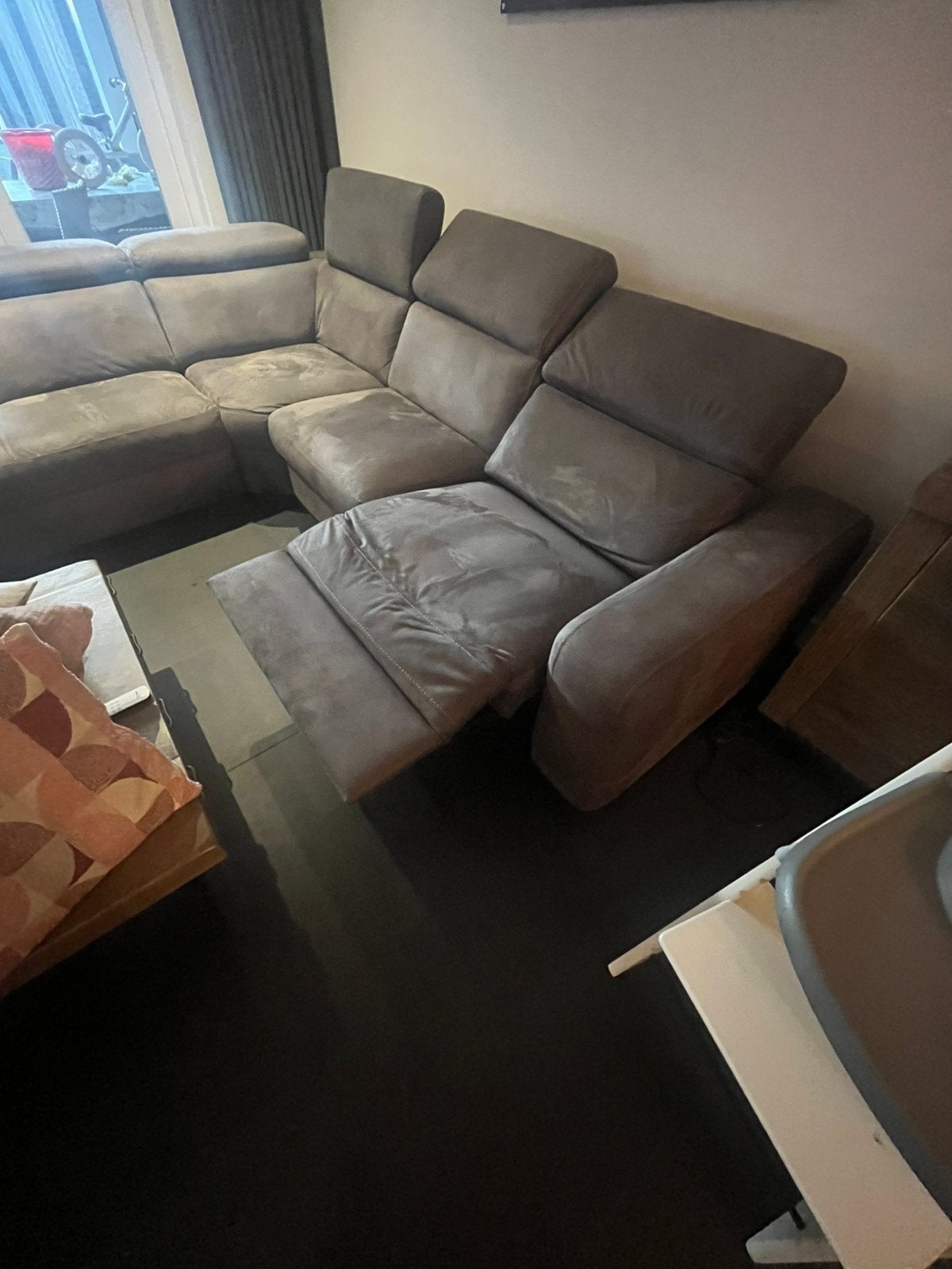 Antraciet Hoekbank 2.90x2.40meter, Ophalen, 250 tot 300 cm, Gebruikt, Hoekbank