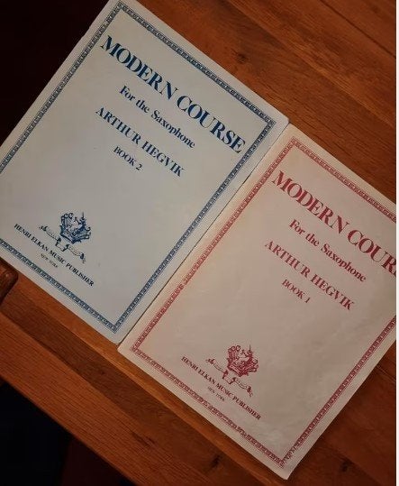lesboeken saxofoon: Modern course for the saxophone 1,2, Gebruikt, Klassiek, Ophalen of Verzenden, Saxofoon