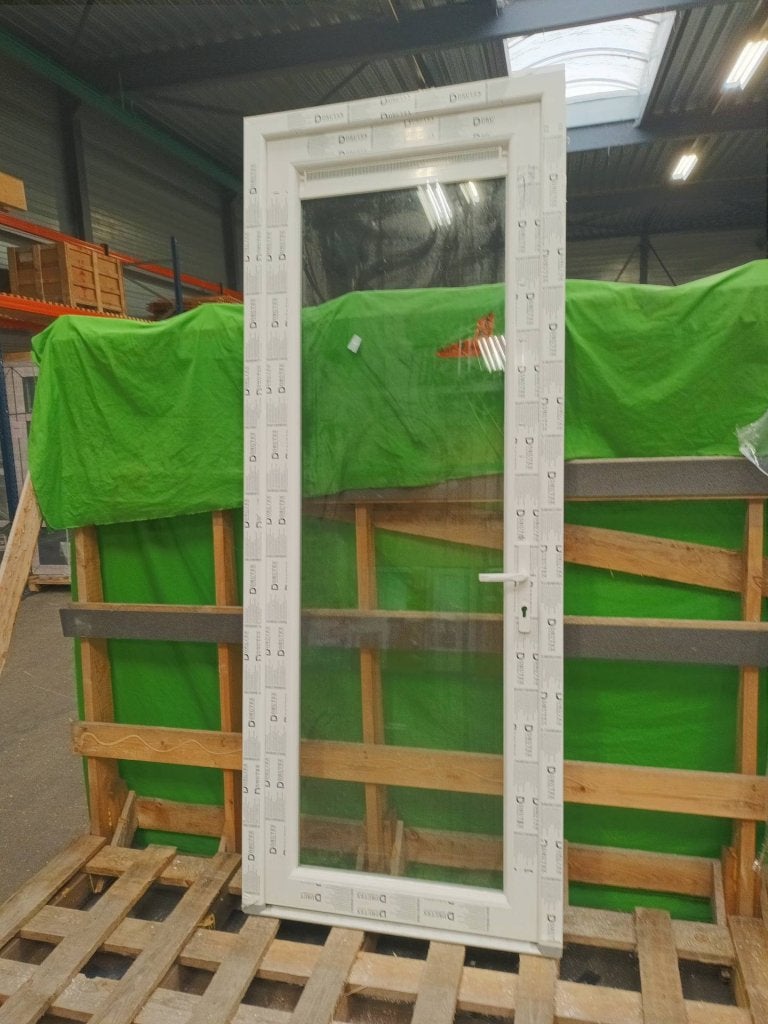 Kunststof Buitendeur b94,5 x h240 cm  -2498-, Niet ingevuld, Kunststof, Gebruikt, 80 tot 100 cm