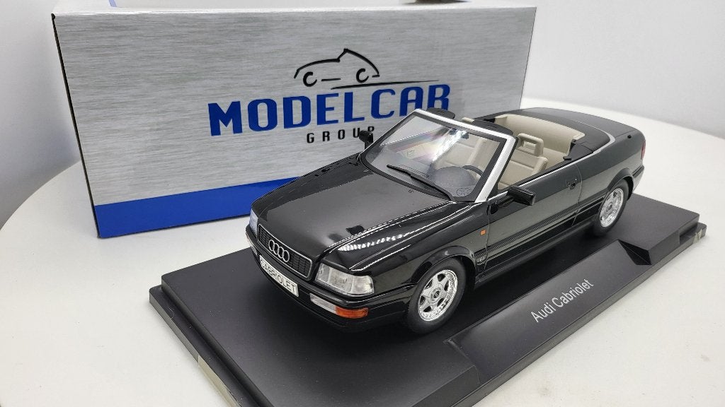Audi Cabriolet, Zwart, 1991, Hobby en Vrije tijd, Modelauto's | 1:18, Overige merken, Overige merken, Auto, Nieuw