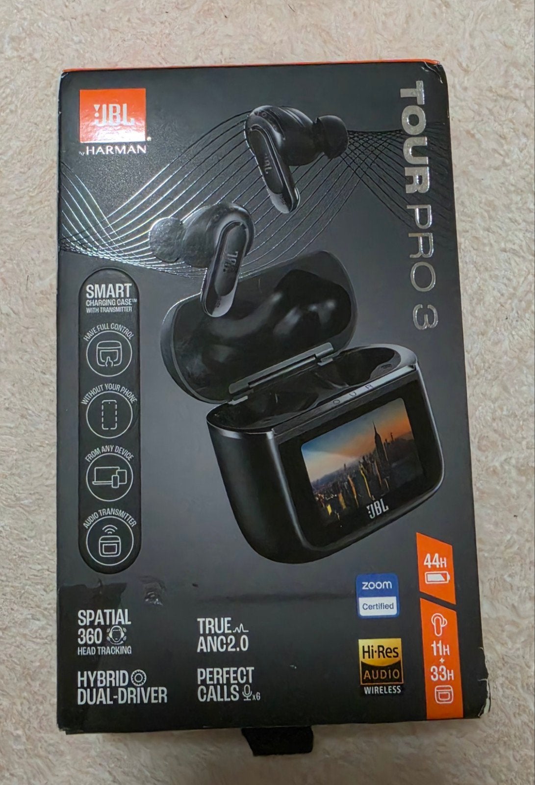 JBL Tour Pro 3 Draadloze In-ear Koptelefoon Zwart, Ophalen of Verzenden, Nieuw, Zwart, JBL