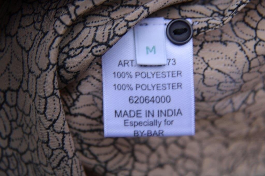 Blouse camel/ zwart By Bar mt M Vaste prijs, Zwart, Ophalen of Verzenden, Zo goed als nieuw, Maat 38/40 (M)