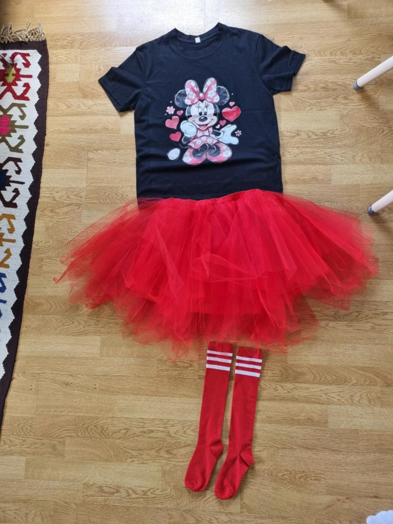 Mini Mouse outfit maat S/M, Maat 38/40 (M), Carnaval, Mini Mouse, Nieuw