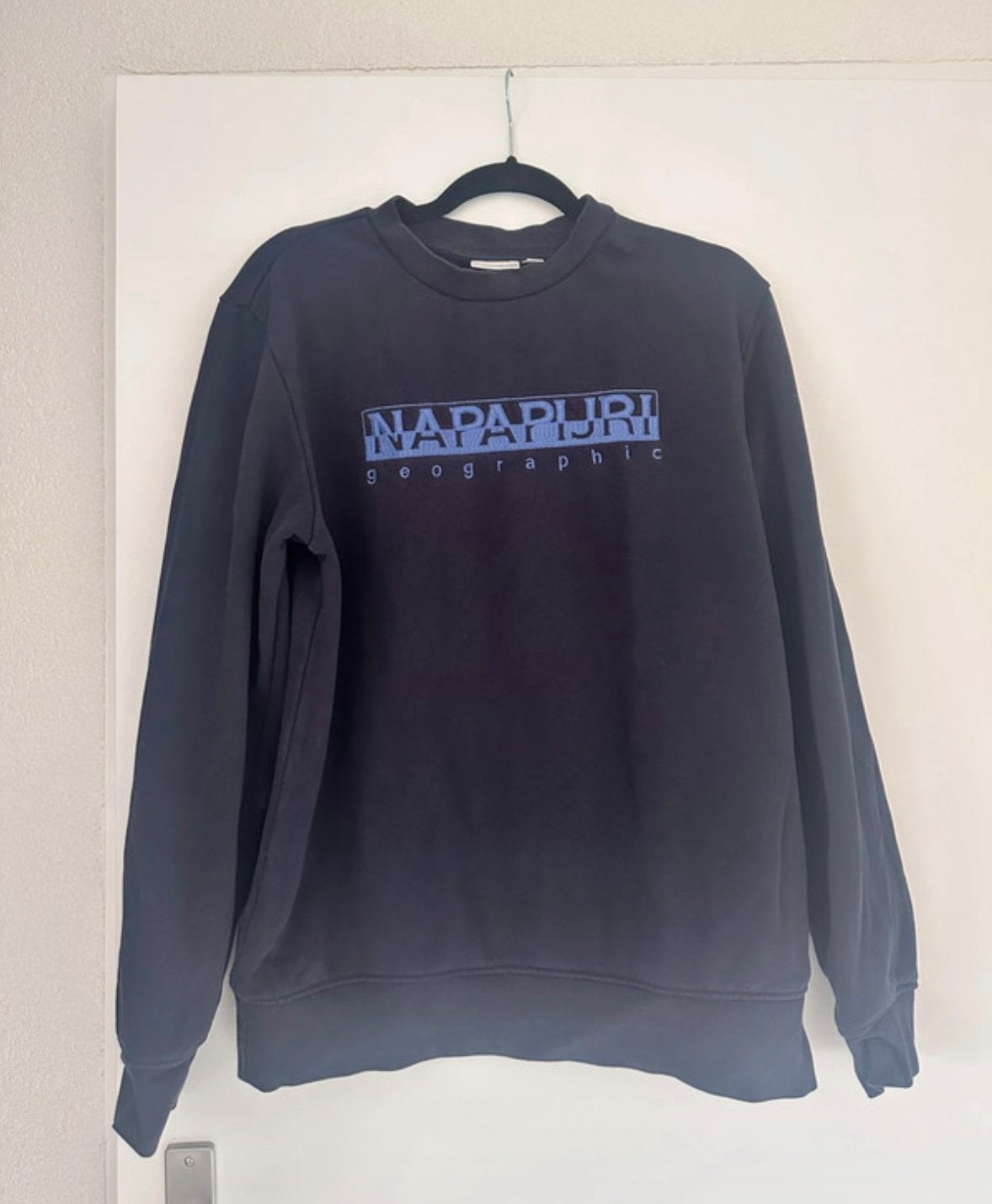 Napapijri Geographic trui - Donkerblauw, Ophalen of Verzenden, Zo goed als nieuw, Maat 52/54 (L), Blauw