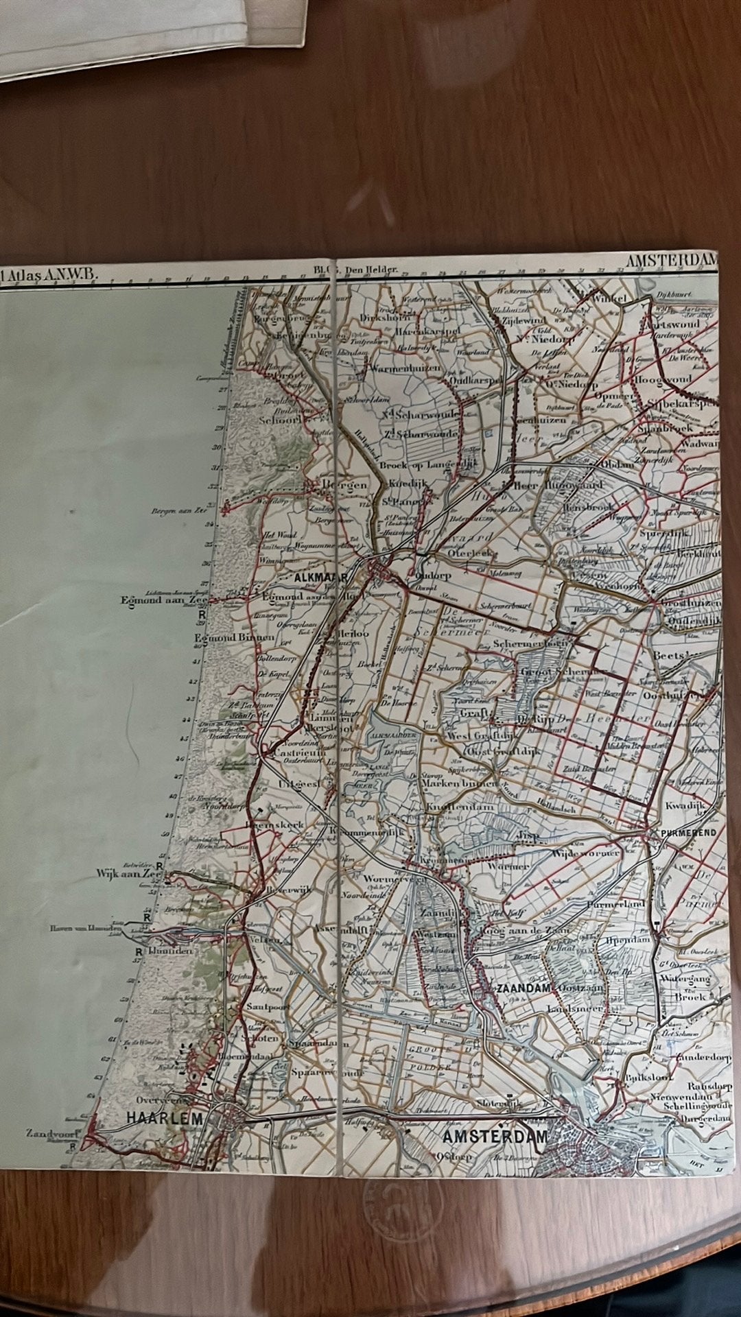 ANWB atlas blad 11 Amsterdam 1918, Overige atlassen, Ophalen of Verzenden, Zo goed als nieuw, 1800 tot 2000