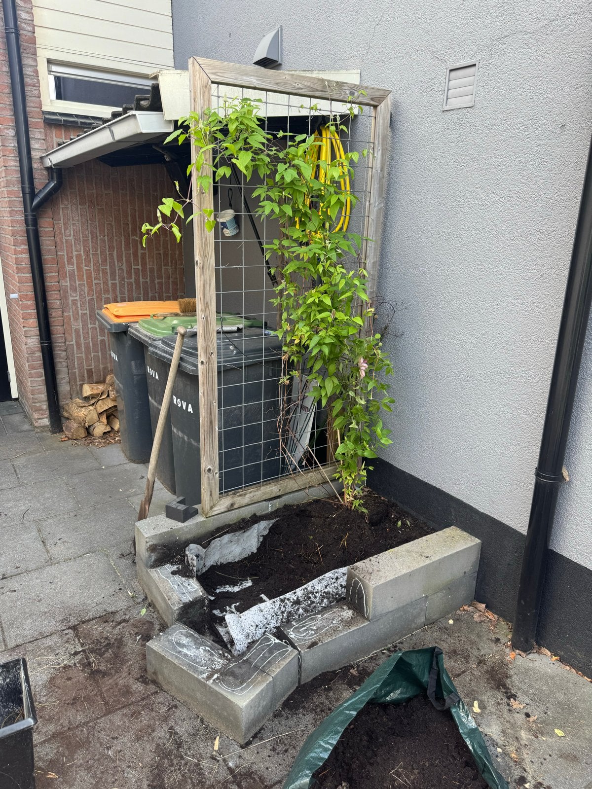 Afdakje(degelijk) voor 3xOtto's, brandhout of buitenkeuken, Tuin en Terras, Overkappingen, Ophalen, Gebruikt, Overige typen