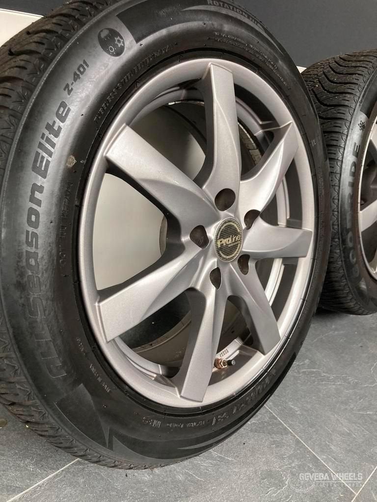 17'' Renault Laguna III velgen + allseason banden 5x114.3, -, -, Banden en Velgen, 17 inch