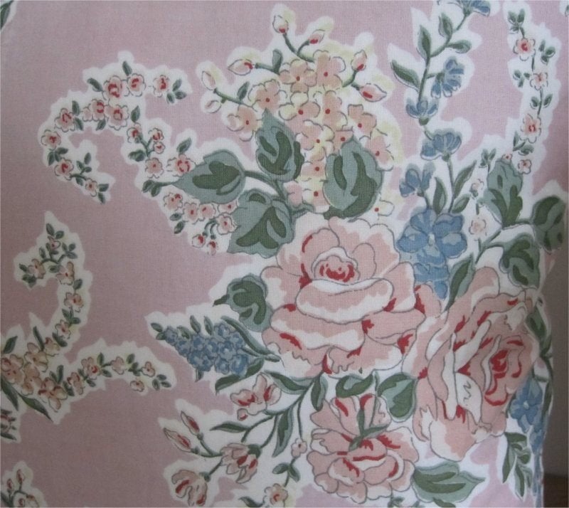 Engels kussen met romantische rozen (+ veren binnenkussen), Vierkant, Ophalen of Verzenden, Zo goed als nieuw, Sierkussen