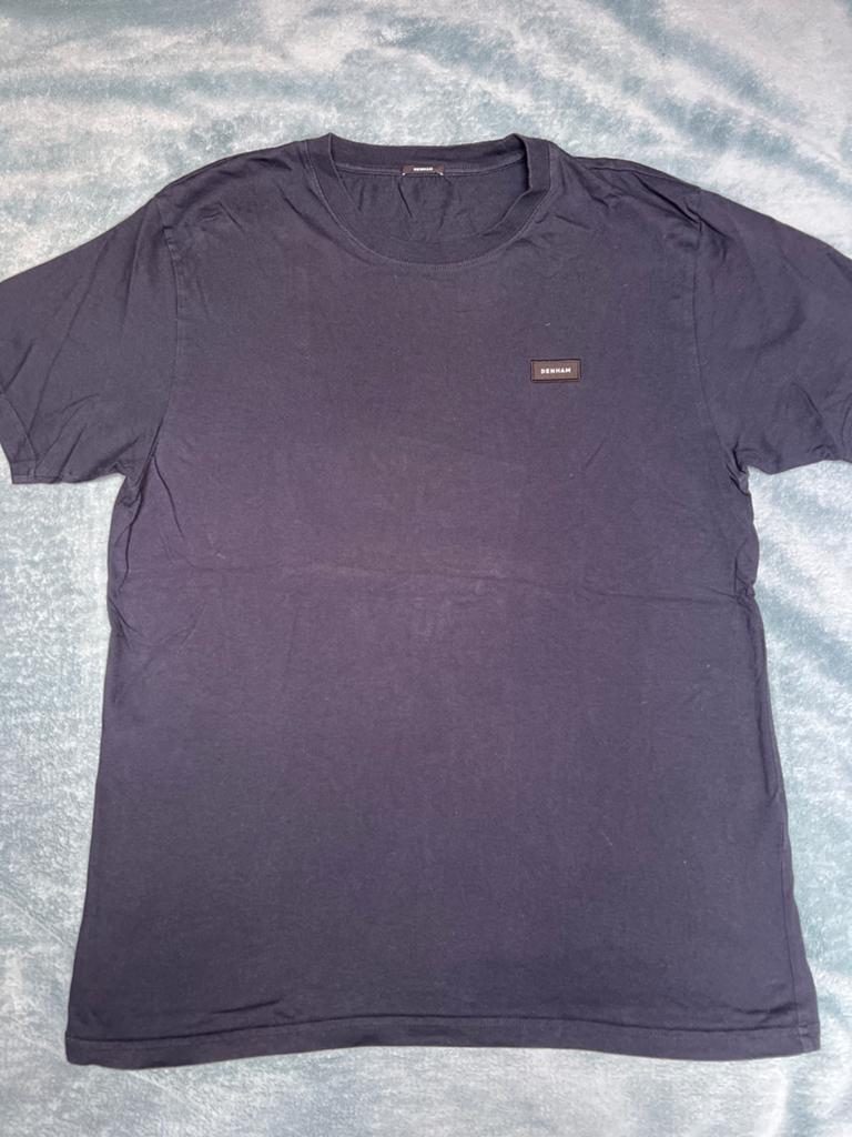 Denham T-shirt - Donkerblauw, maat L, Ophalen of Verzenden, Zo goed als nieuw, Maat 48/50 (M), Blauw