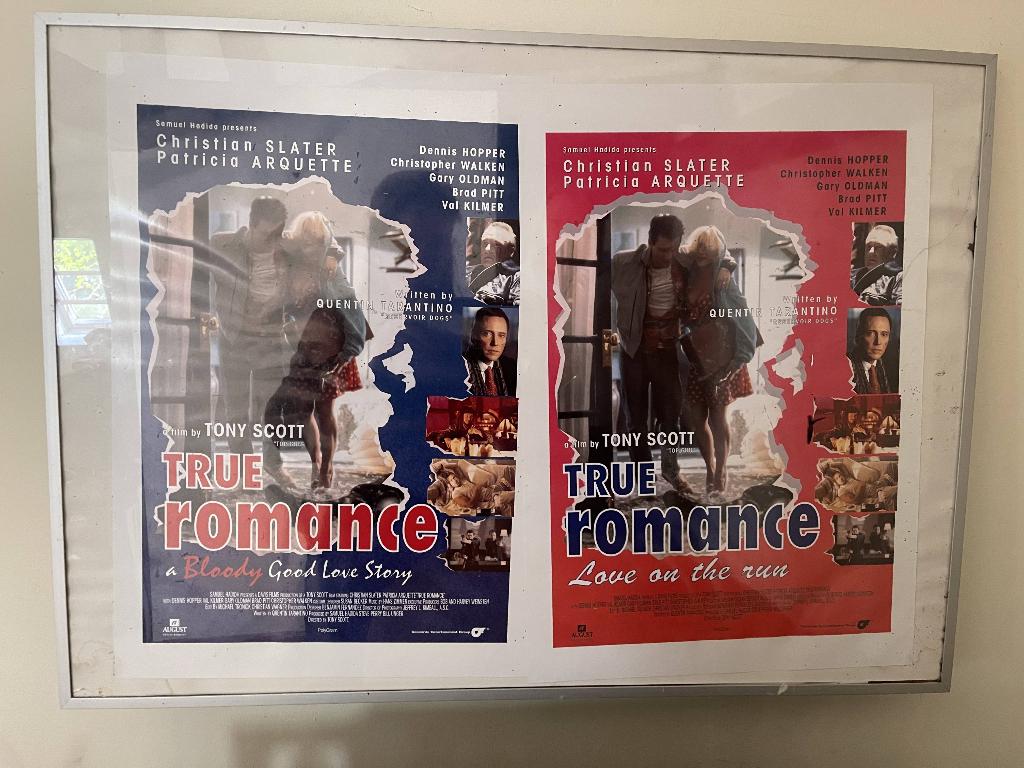 True Romance Vintage Film Poster, Ophalen, Met lijst, Zo goed als nieuw, A1 t/m A3