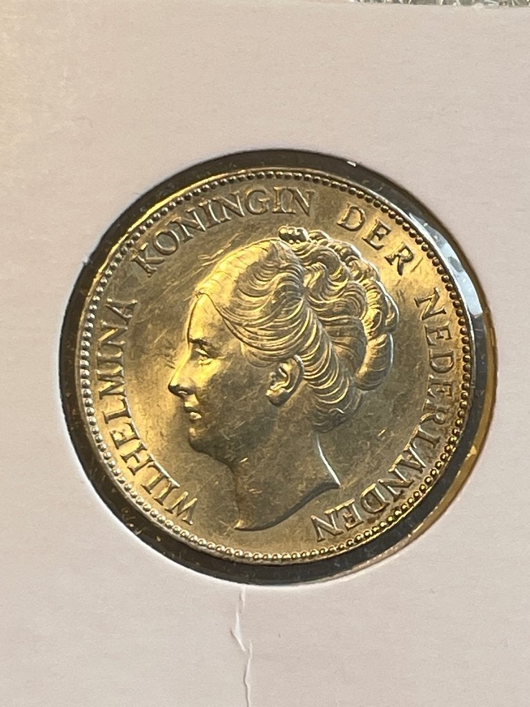Prachtige 1 gulden 1940 met patina, Postzegels en Munten, Munten | Nederland, Verzenden, Koningin Wilhelmina, 1 gulden, Zilver