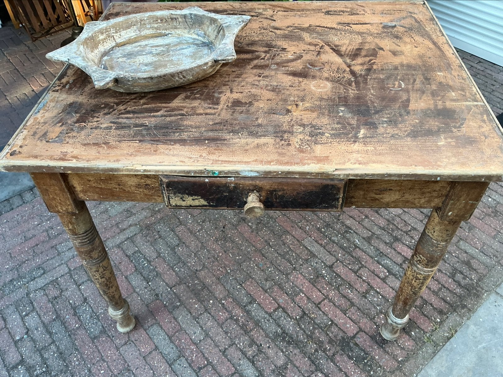 Antieke Franse boeren tafel, Antiek en Kunst, Ophalen