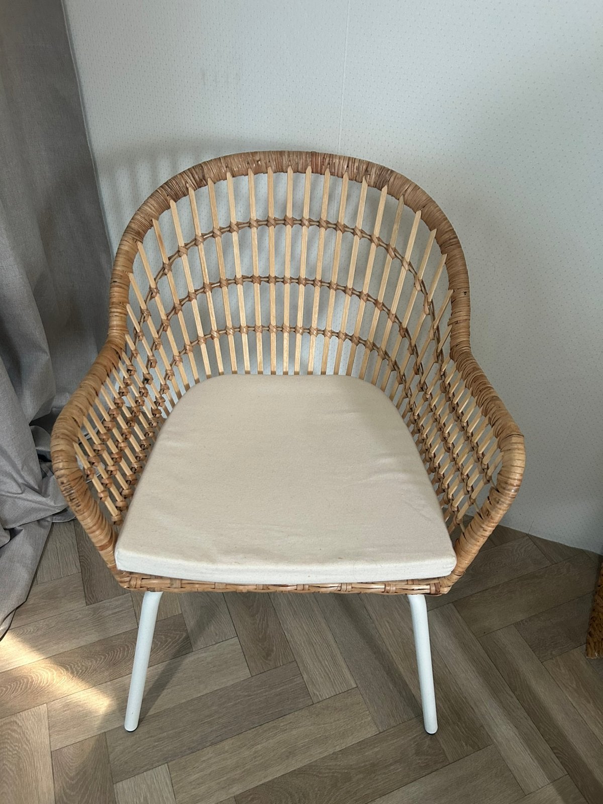Rieten Ikea Nilsove stoel., Ophalen, Bruin, Riet of Rotan, Zo goed als nieuw