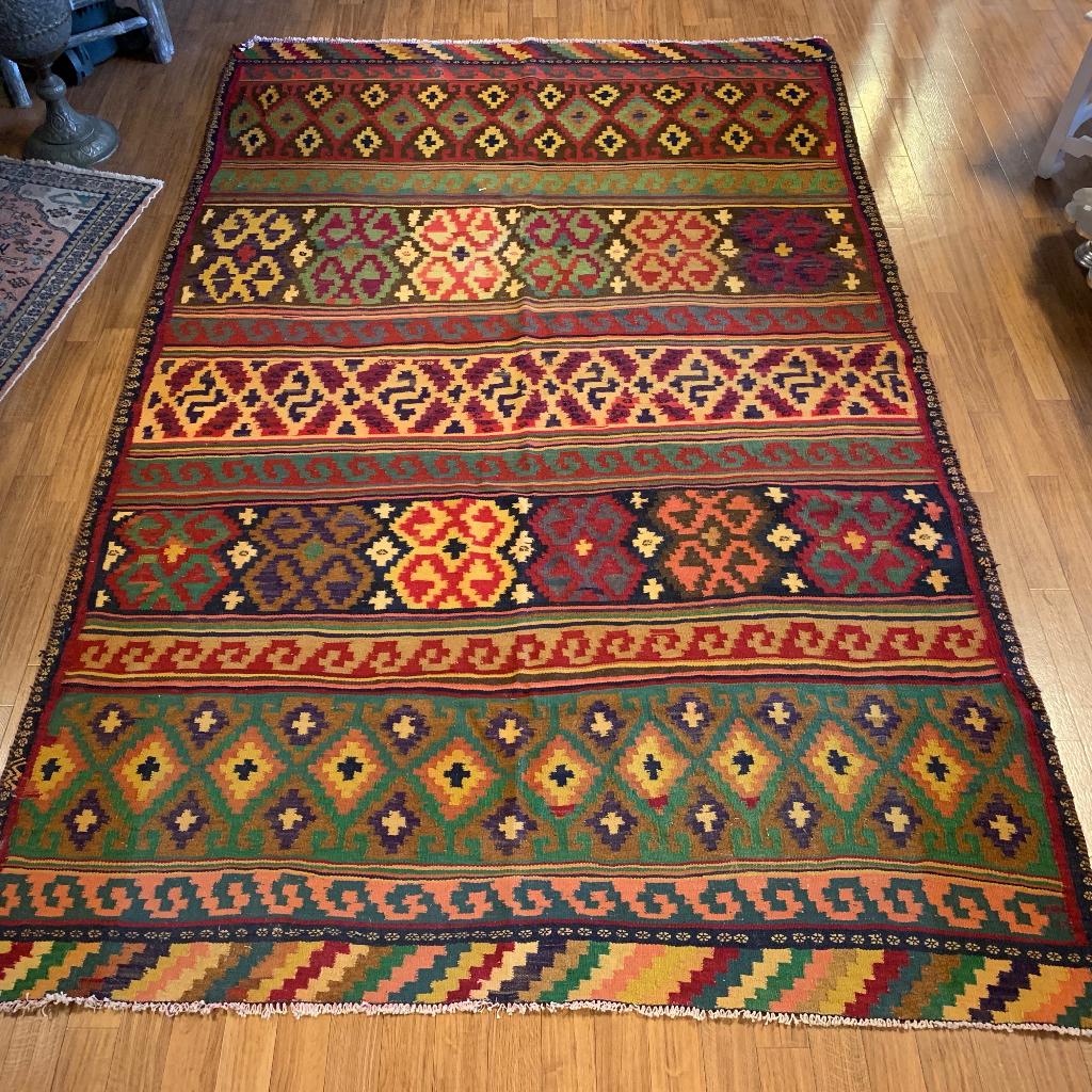 Trendy Vintage Perzische Kelim 293x187 vloerkleed -TTM Wonen, Taag 63, 2491 CS, Den Haag (Forepark), Ophalen of Verzenden, 200 cm of meer