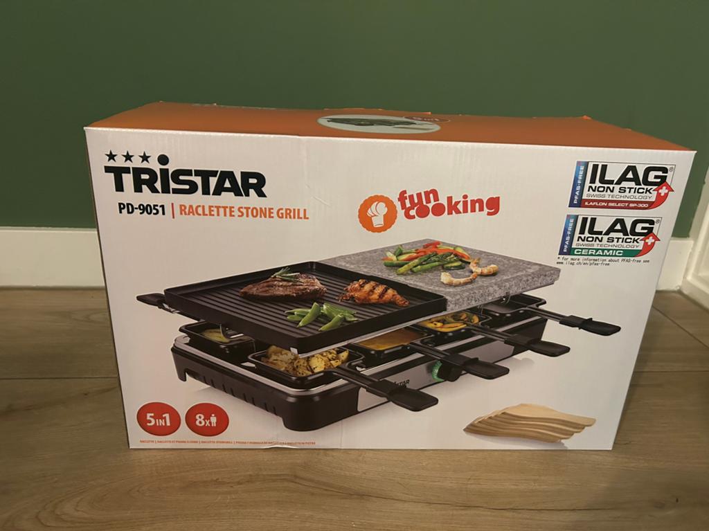 Nieuw in doos! Tristar PD-9051 Raclette Stone Grill gourmet, Ophalen of Verzenden, Nieuw, 8 personen of meer