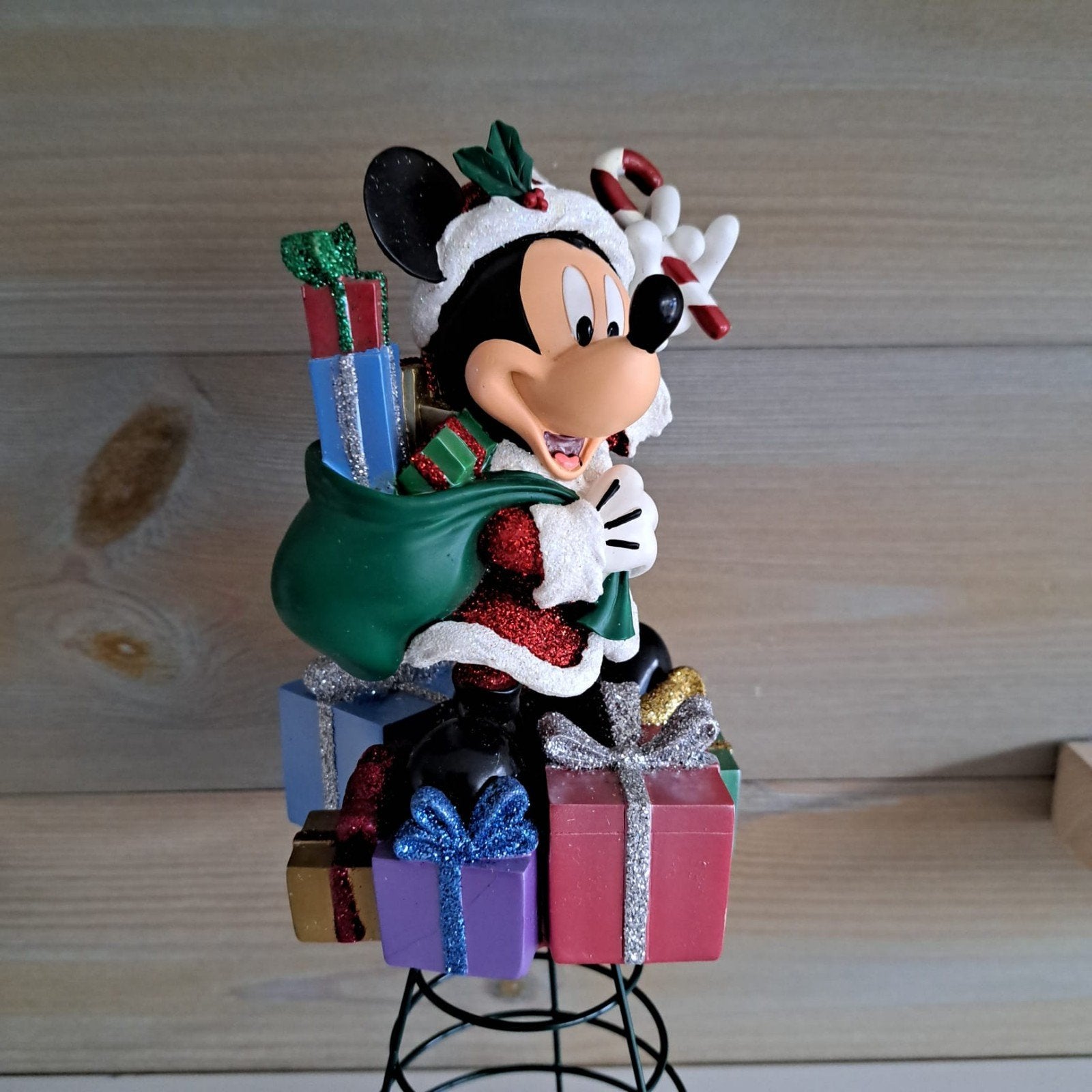 Disney Mickey kerst piek treetopper, Ophalen of Verzenden, Mickey Mouse, Zo goed als nieuw, Beeldje of Figuurtje