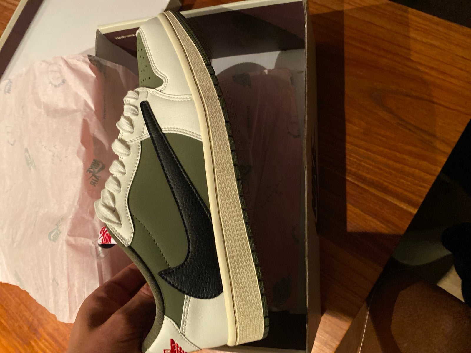 Nike Air Jordan 1 Low Travis Scott Olive, Verzenden, Nieuw, Overige kleuren, Sneakers of Gympen