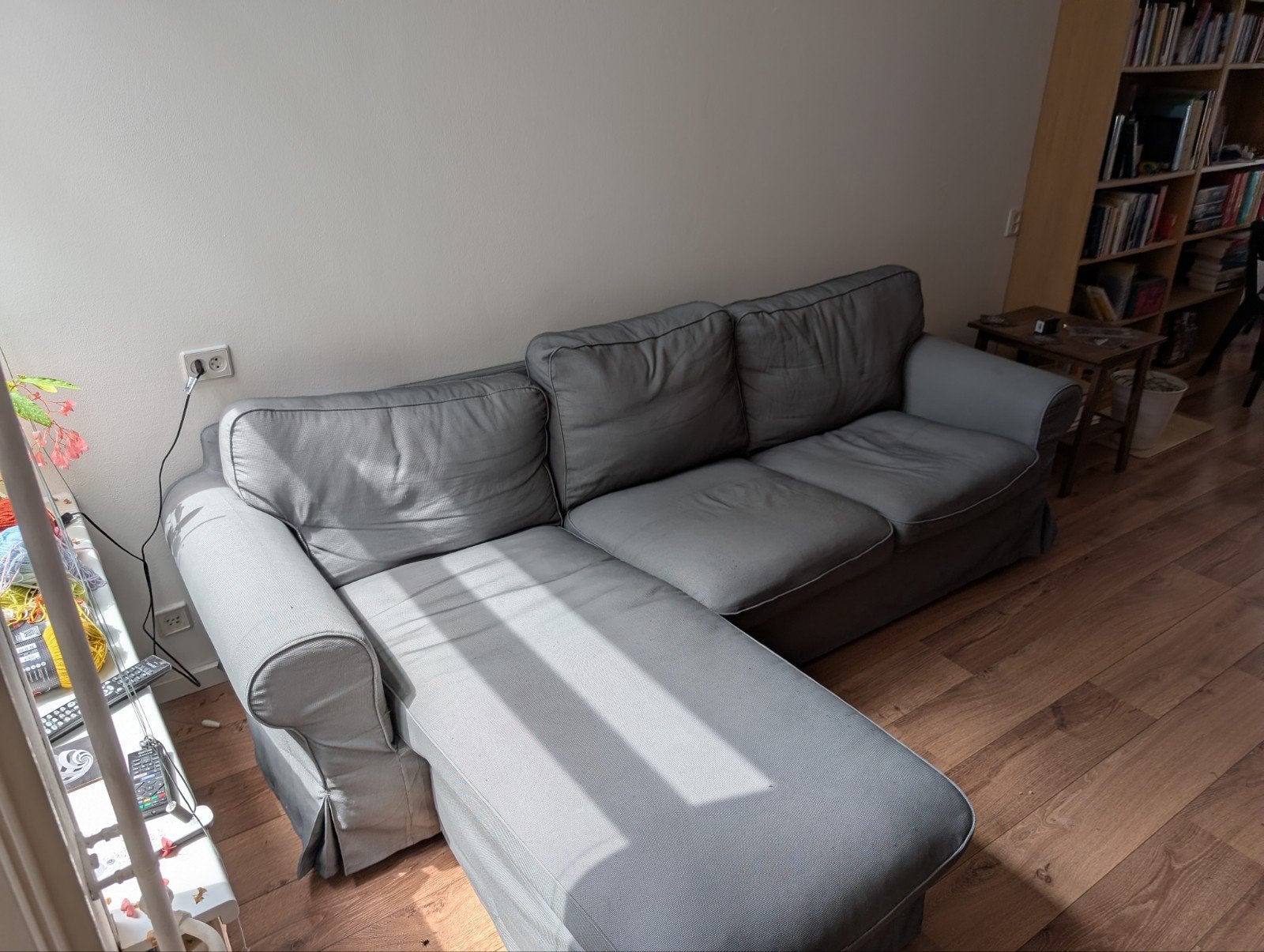 Bank/Couch IKEA Ektorp, 3 zitten met chaise longue, grijs, Huis en Inrichting, Banken | Bankstellen, Ophalen, Modern, Comfortabel