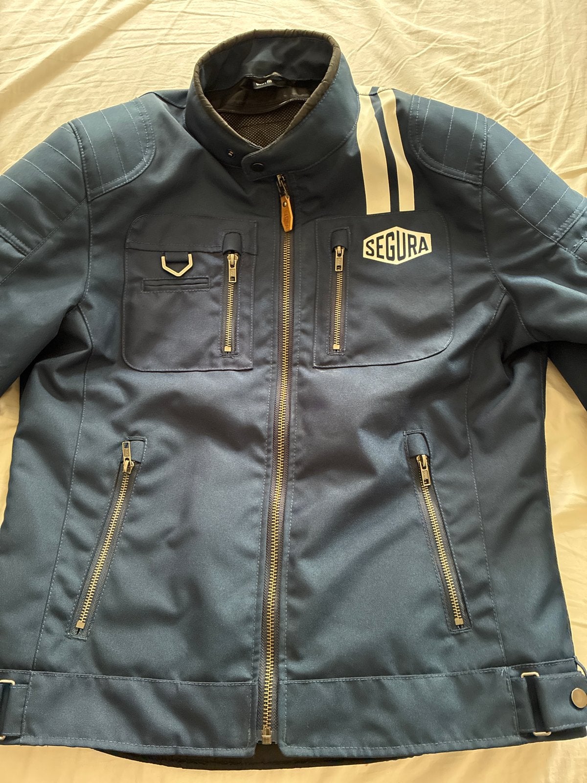 Segura Scorpio Motorjas Textiel Blauw Maat L, Motoren, Ophalen of Verzenden, Tweedehands, Heren, Jas | textiel