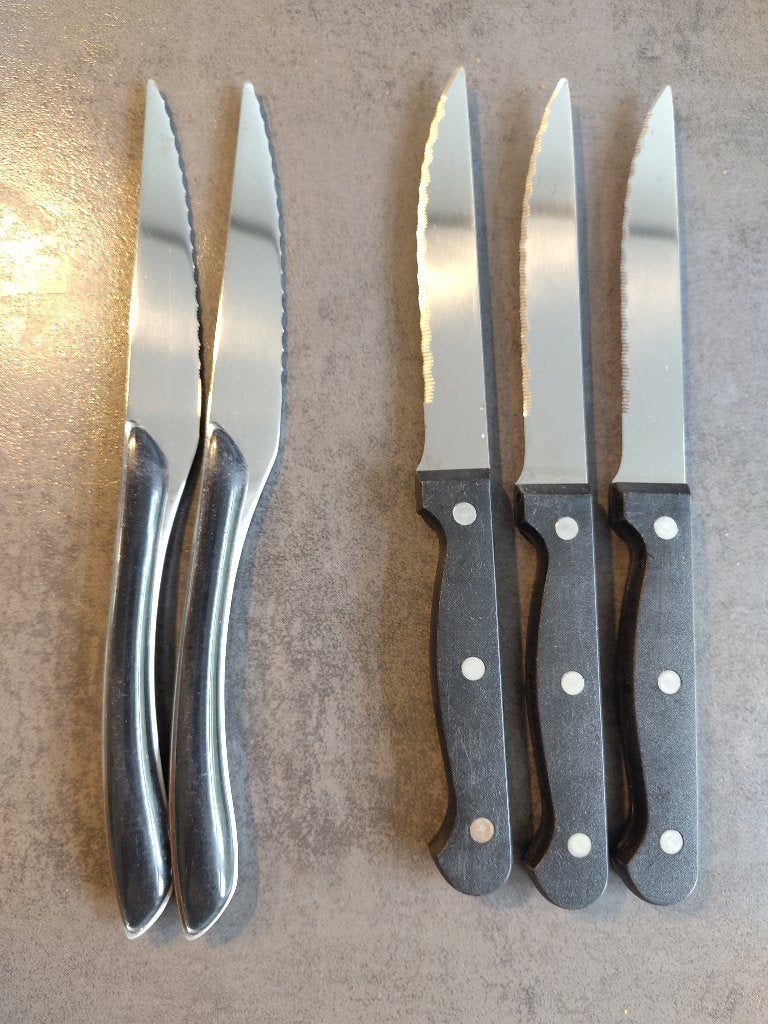 Steakmessen, Gebruikt, Los bestek, Ophalen of Verzenden, Rvs of Chroom