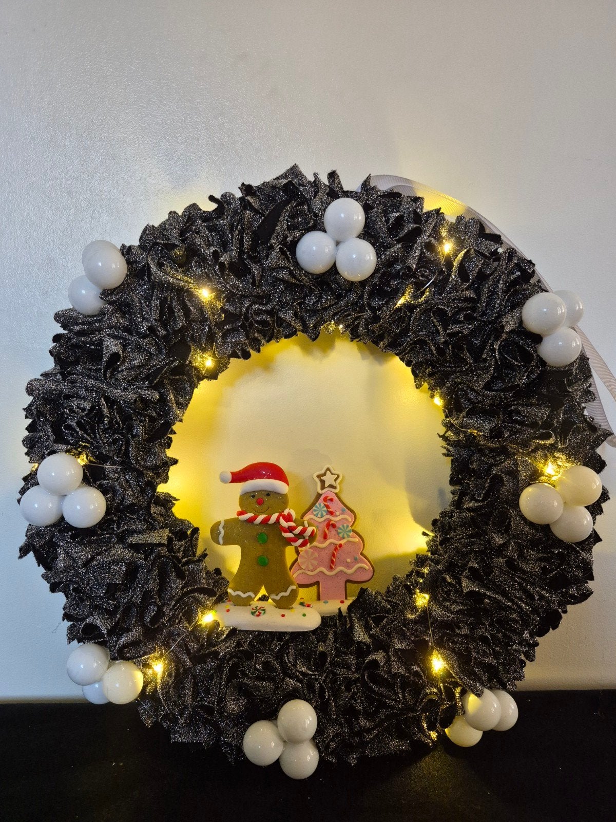 Kerstkrans handgemaakt, Huis en Inrichting, Textiel, Krans, Nieuw, Ophalen
