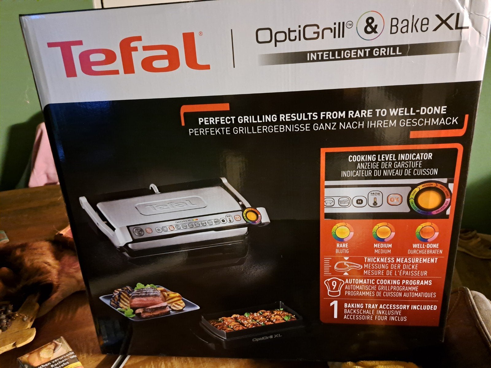 Tefal optigril xl met snacbak intelligent, Witgoed en Apparatuur, Contactgrills, Ophalen, Zo goed als nieuw
