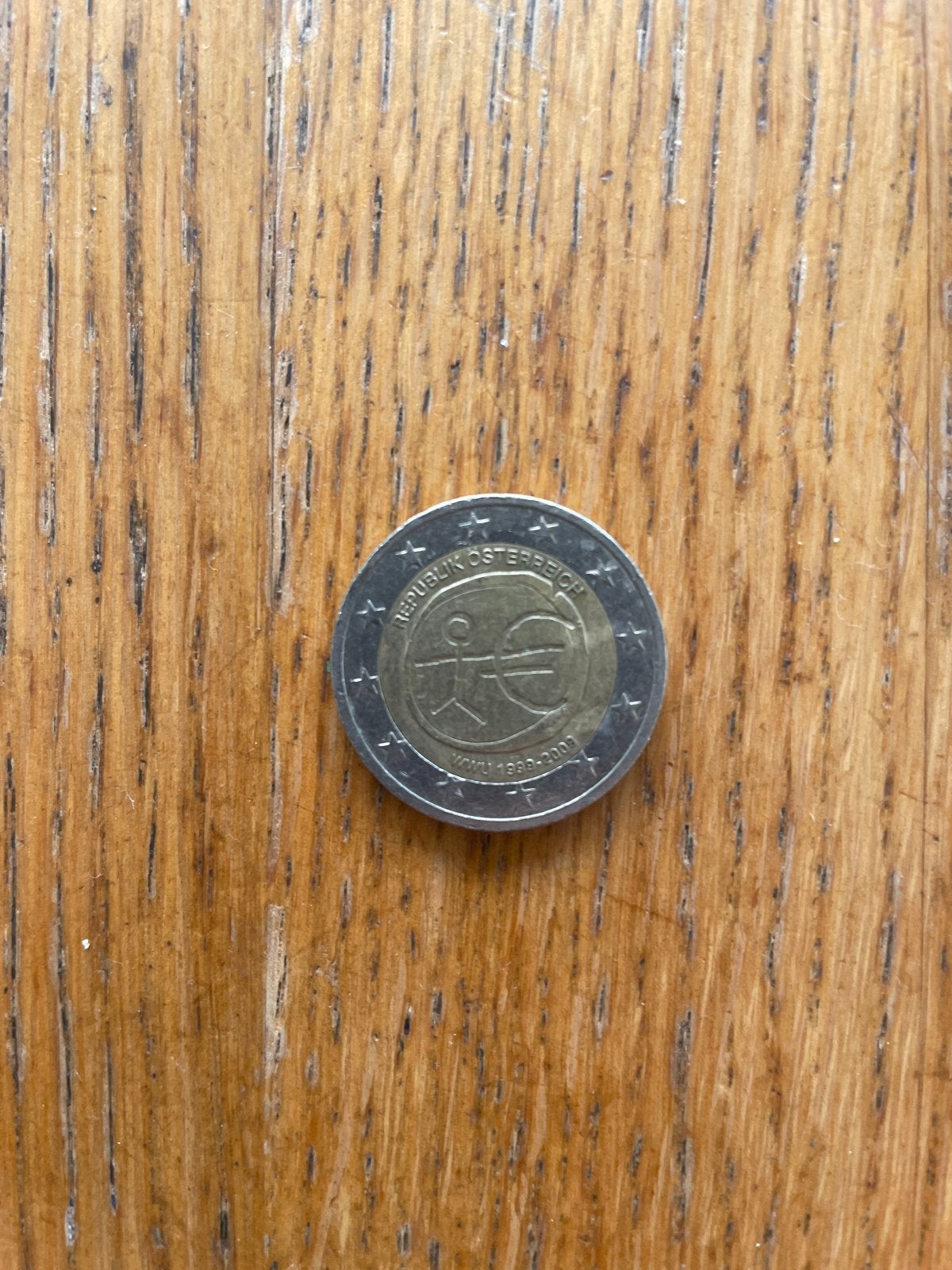 2 Euro munt Oostenrijk 1999-2009 - Stickman, Ophalen of Verzenden, Oostenrijk, 2 euro, Losse munt