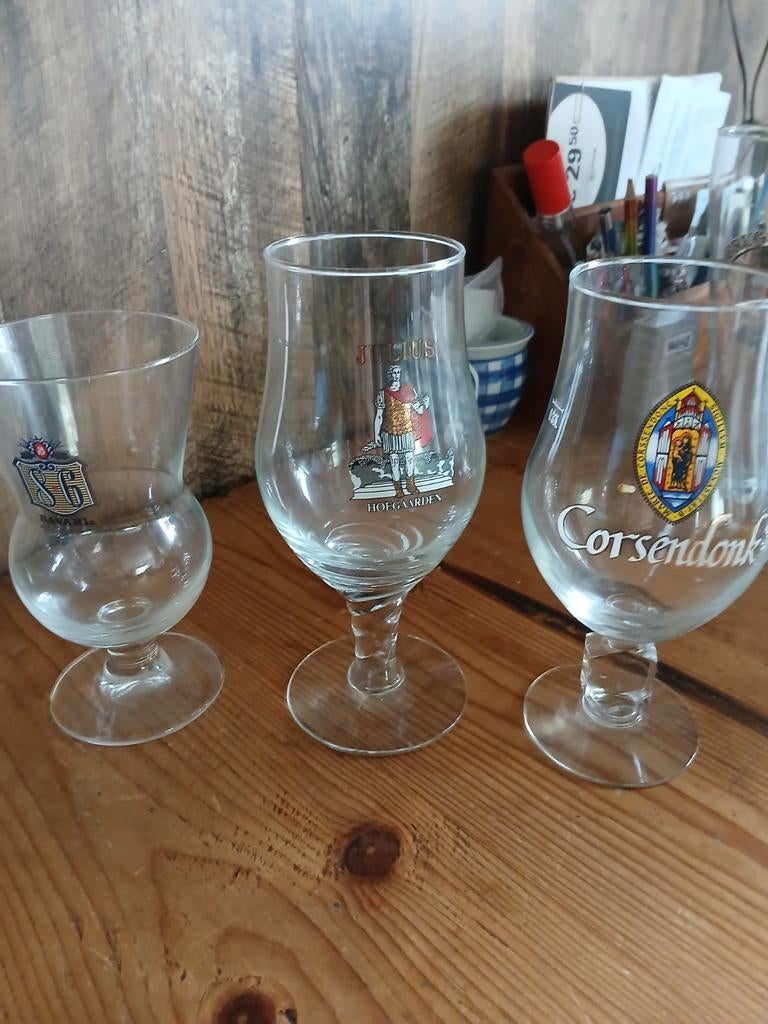 Bavaria 8.6, Julius Hoegaarden en Corsendonk, Ophalen of Verzenden, Zo goed als nieuw, Glas of Glazen, Bavaria