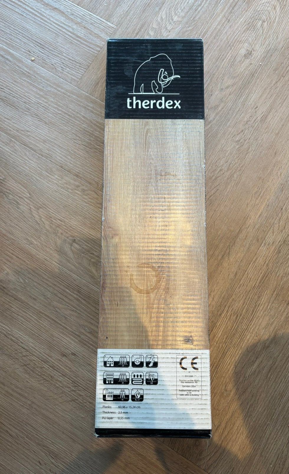 PVC THERDEX herringbone regular 6021, Huis en Inrichting, Ophalen, Zo goed als nieuw, 75 m² of meer, Overige typen