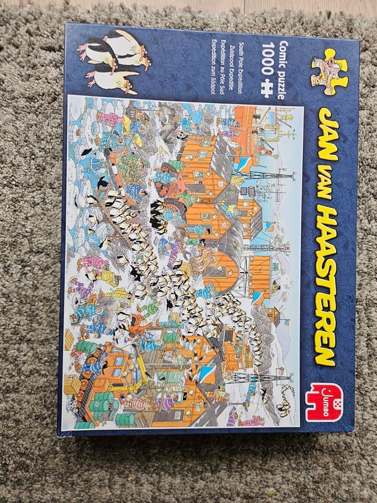 Jan van Haasteren Puzzel 1000 stukjes Zuidpool expeditie, Ophalen of Verzenden, 500 t/m 1500 stukjes, Zo goed als nieuw