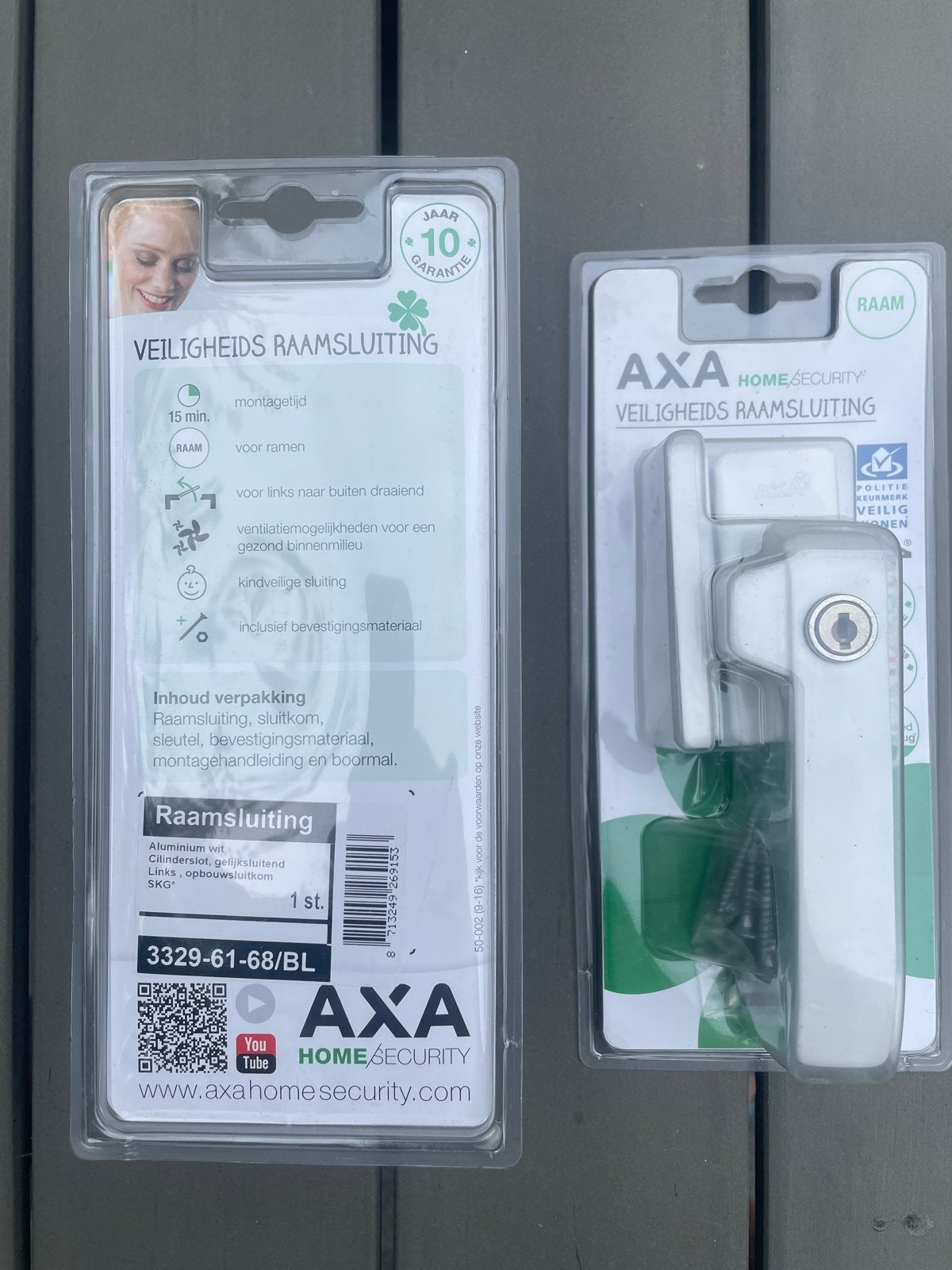 AXA Veiligheids Raamsluiting - Nieuw in verpakking, Ophalen of Verzenden, Nieuw, Overige materialen, Schuif of Grendel