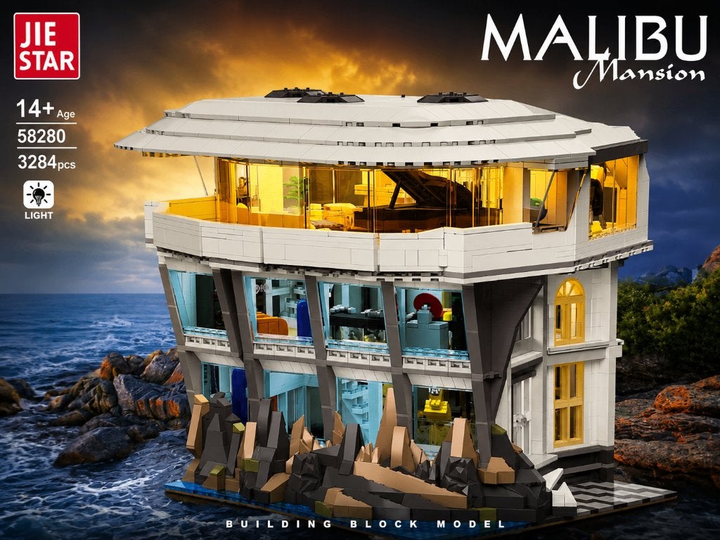 ️ Jie Star Malibu Mansion Nieuw in doos Met verlichting, Ophalen of Verzenden, Nieuw