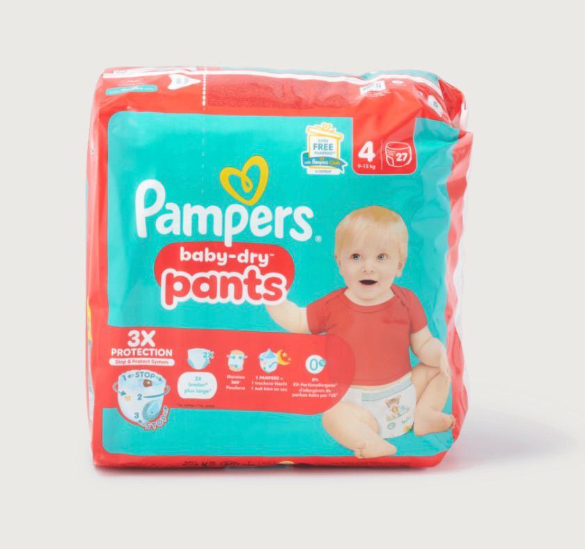 Drie pakken Pampers Baby-dry luierbroekjes maat 4, Ophalen, Nieuw, Overige typen
