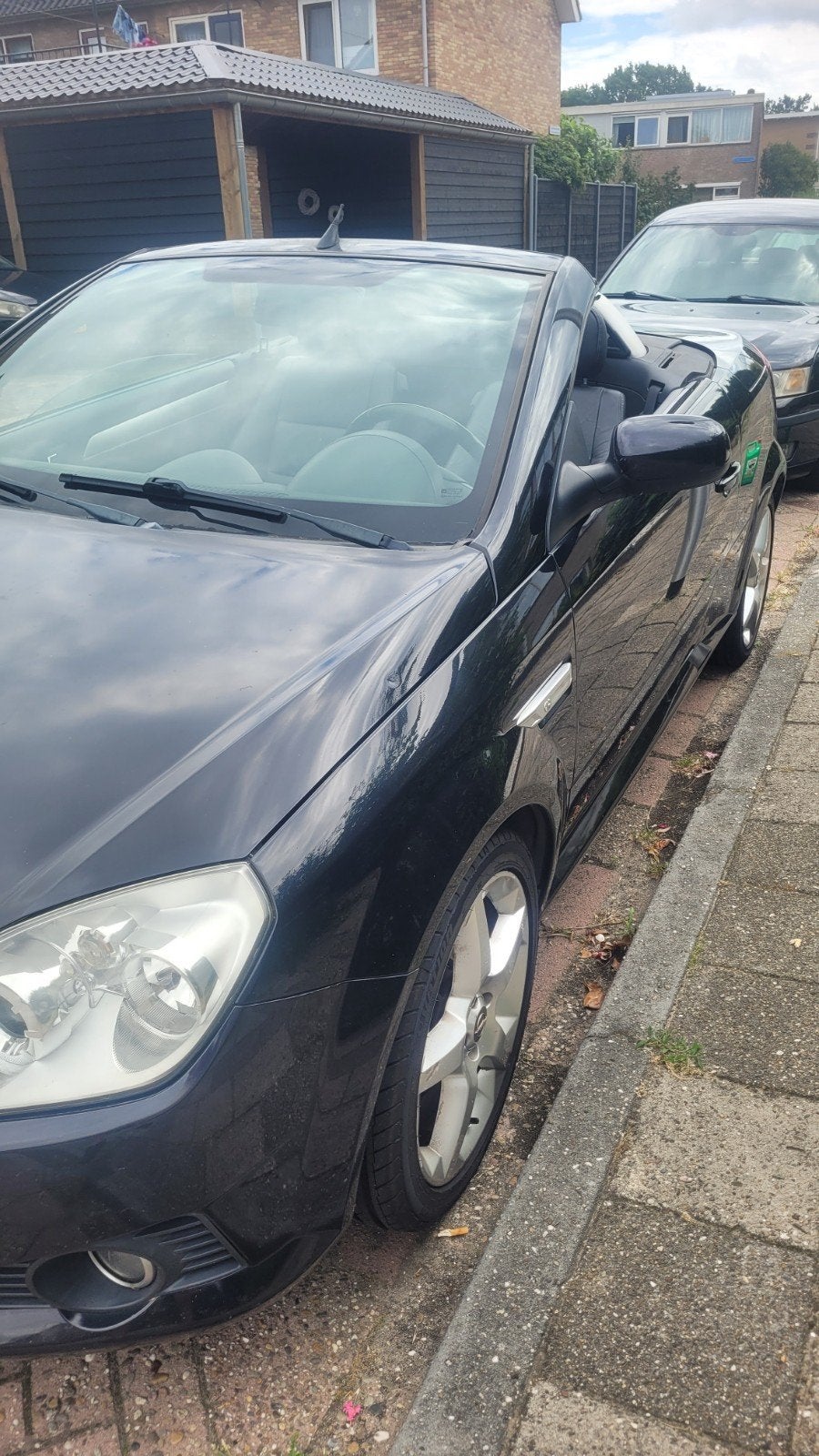 Opel Tigra 1.4 16V Twintop 2004 Zwart, Auto's, Voorwielaandrijving, 4 cilinders, Cabriolet, Handgeschakeld