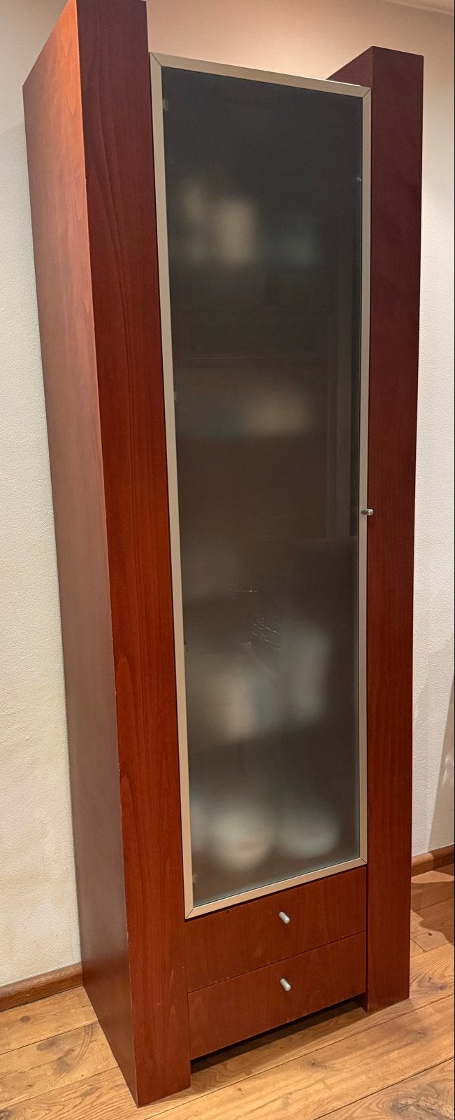 Vitrinekast/Bergkast met glazen deur en lades, Ophalen, Gebruikt, 200 cm of meer, 50 tot 100 cm
